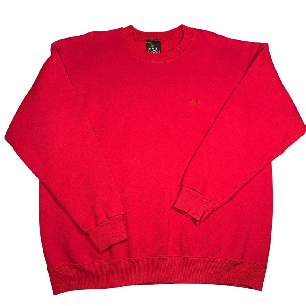 Vintage USA Olympic Sweatshirt Mens XL Red Crewneck JCPenney Made in USA 90s